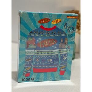 Seinfeld Festivus ugly sweater shaped jigsaw puzzle 1000 piece NEW Aquarius